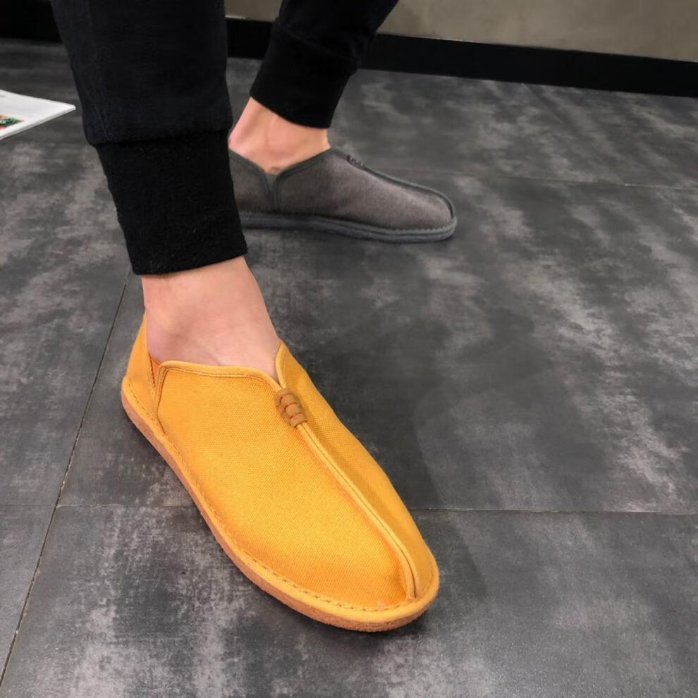 僧侣鞋和尚罗汉鞋中国风夏季僧鞋国潮亚麻布懒人一伸脚透气百搭软底