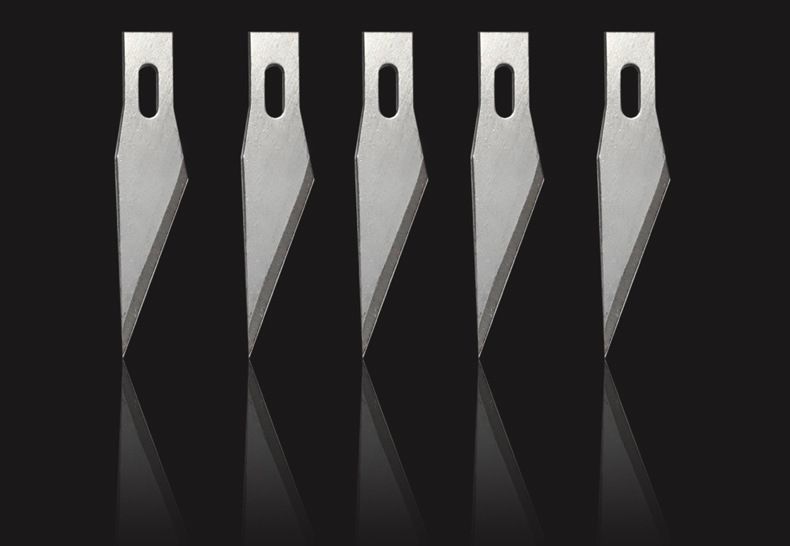 译古 雕刻刀手工剪纸刻刀笔刀刀片25度尖头45度斜口11号美工替换刀头