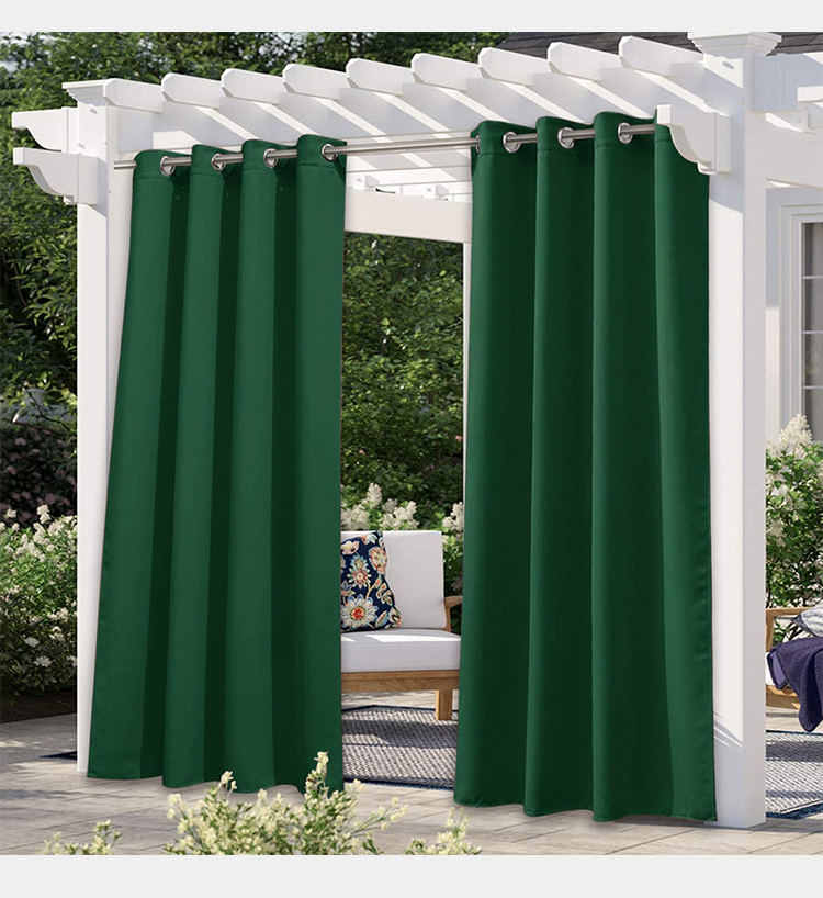 2022新品户外凉亭窗帘户外凉亭防水窗帘成品遮阳防晒简约室外露台庭院