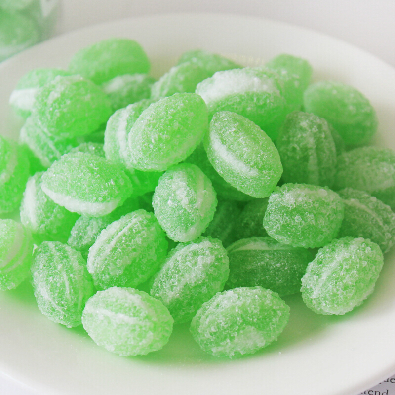 老式薄荷糖硬糖 螺丝糖罐装清凉糖果怀旧糖果薄荷味糖280g 8瓶批发