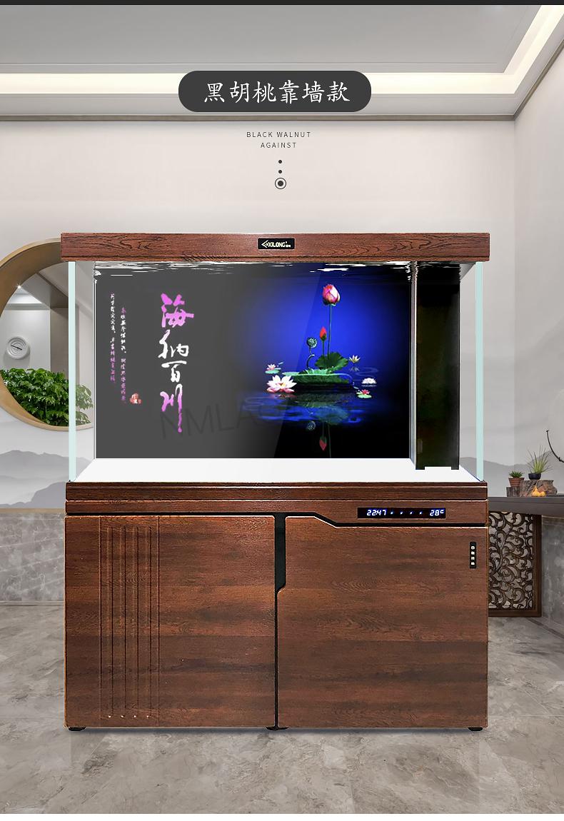 2022新款 西龙鱼缸 西龙客厅鱼缸白玻璃中大型免换水底滤龙鱼缸高端