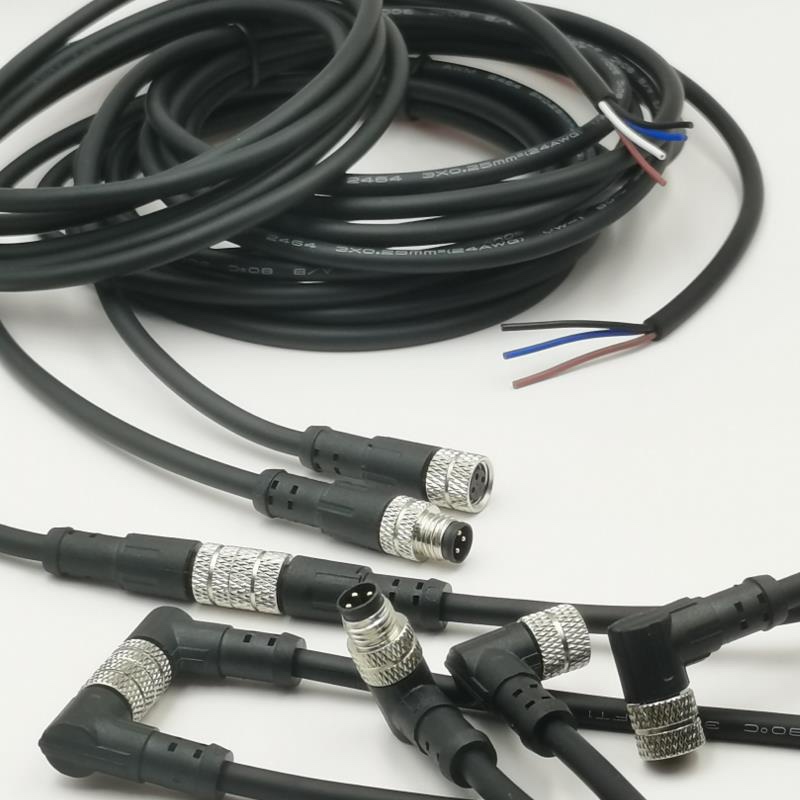 爱尚京购航空插头m8防水连接器接线镀金公母接头对插线3芯4芯5芯8芯直