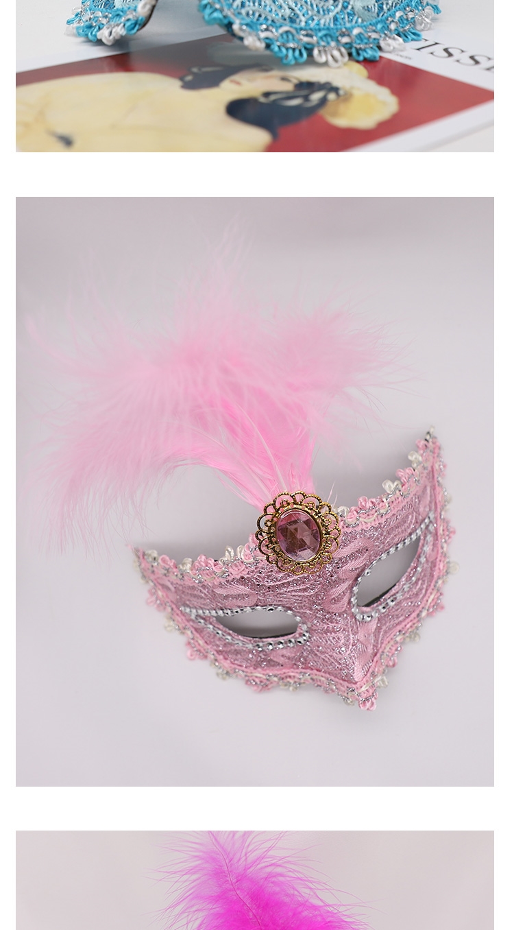 儿童节日爱莎公主面具女孩公主舞会面具学生万圣节爱莎节日派对化妆