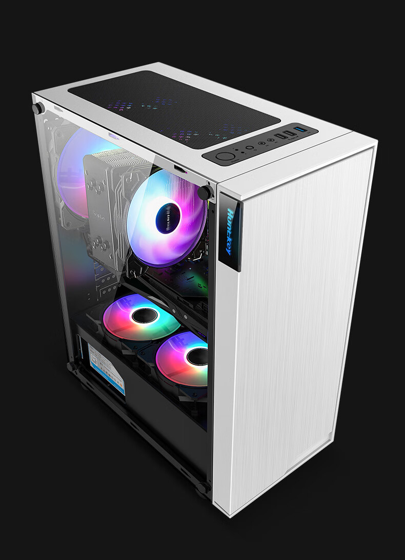 航嘉gs400c电脑机箱台式diy亚克力侧透防尘水冷atx大板机箱背线米詅gs