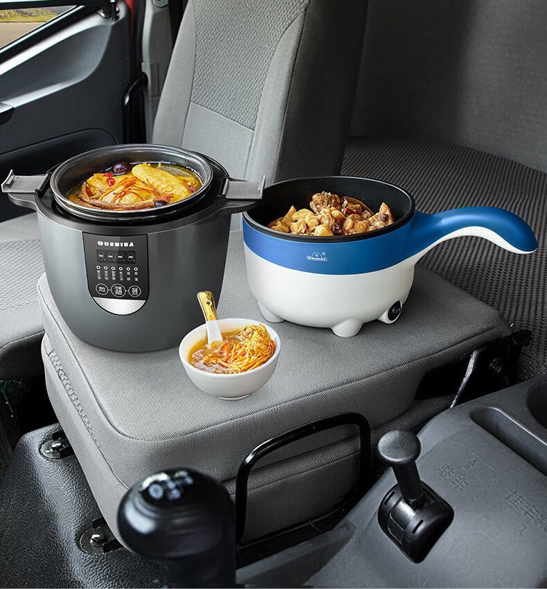 大货车上用的电锅煮面车载电煮锅24v货车电炒锅电热锅蒸锅电饭煲 24伏