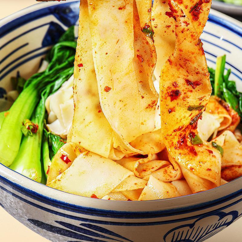 老乔【5袋装】代馋陕西油泼面裤带面红油面皮油泼辣子面宽面速食 5