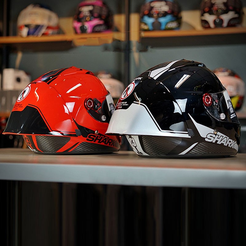 定制好物shark头盔鲨鱼洛伦佐雷丁碳纤维racerprogp大尾翼摩托机车