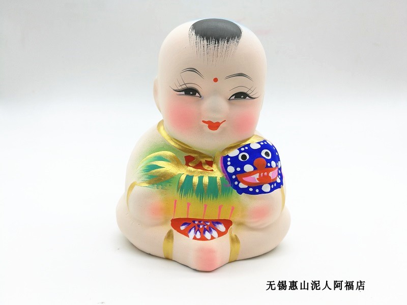 无锡泥人 无锡特产 惠山泥人 大阿福 泥塑 工艺品 吉祥如意阿福 中国
