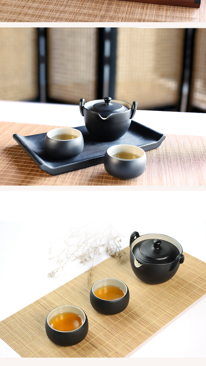 陆宝茶具套装陶瓷陶然盖碗新中式茶具套装轻奢小套家用客厅泡茶杯送