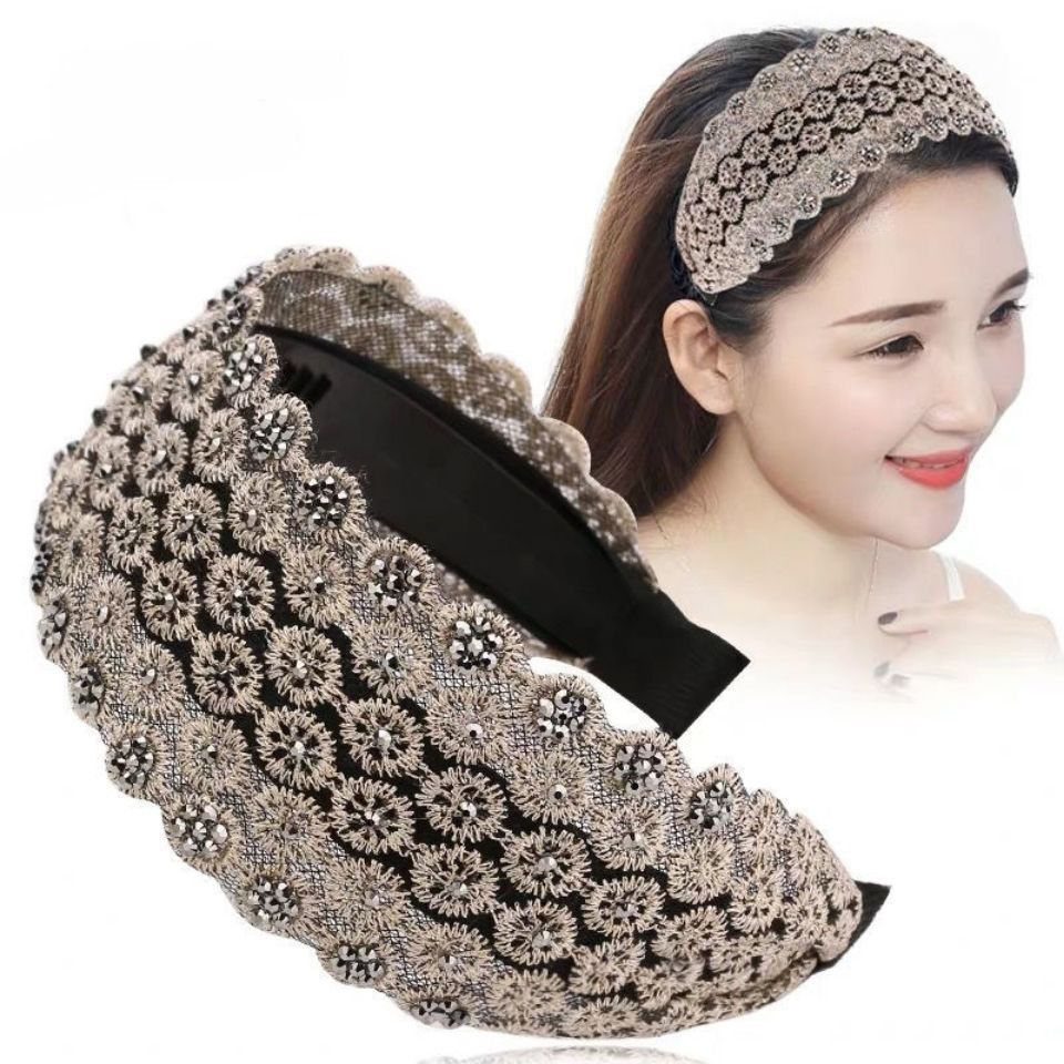 遮白发神器头饰新宽边发带女遮白发头箍薄款甜美洗脸压发头巾头套发箍