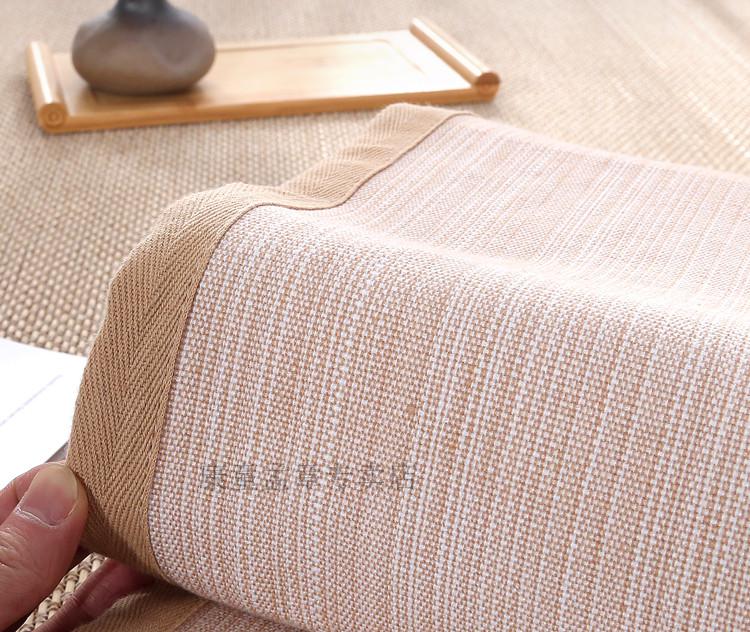 老帆布凉席老粗布凉席三件套棉质夏季空调席加厚冬夏两用四季毯亚麻