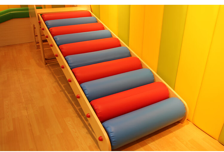 感统训练器材儿童室内软包大滑梯感同滑道早教木制运动统感玩具 大