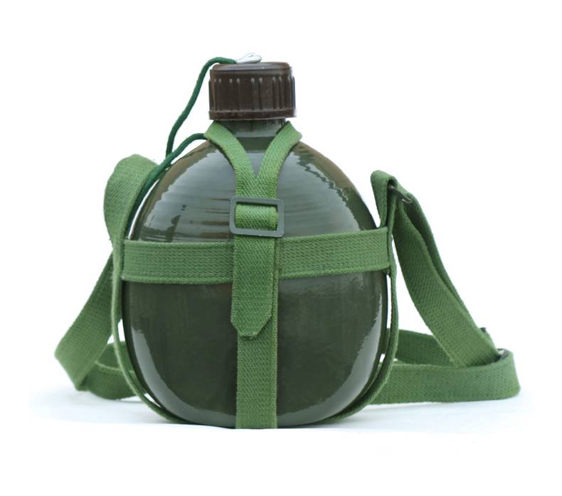 水壶户外行军水壶军训水杯大容量行军壶怀旧背带水壶老式水壶夏令营