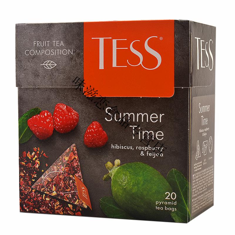 红茶绿茶花果茶俄罗斯tess三角形茶包凉茶冷热水冲泡果味36克盒20茶包