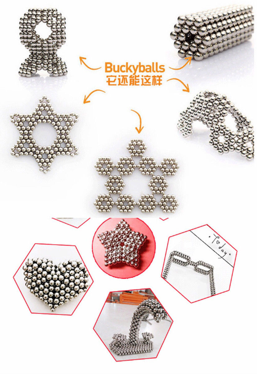 巴克球磁性方块抖音方块1000颗5mm银色强磁铁巴克块儿童玩具成人减压