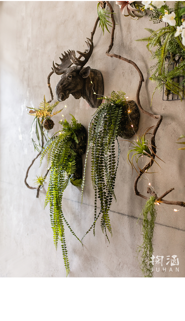 掬涵仿真蕨类植物藤蔓壁挂吊兰花室内客厅墙面悬挂装饰垂吊绿植a款长