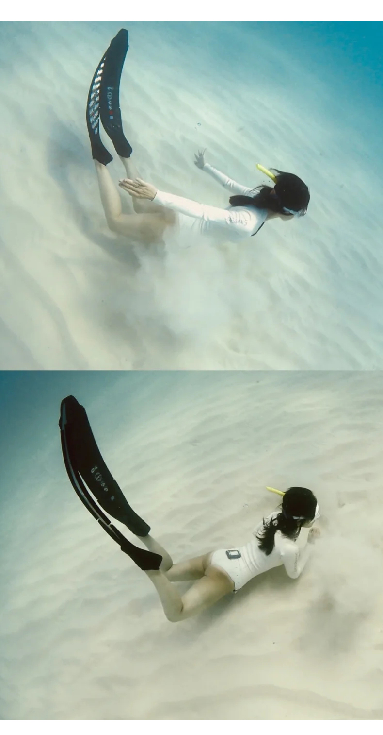 saveocean 2mm雪月皓月露背比基尼自由潜水湿 雪月【露背款】-夜光白