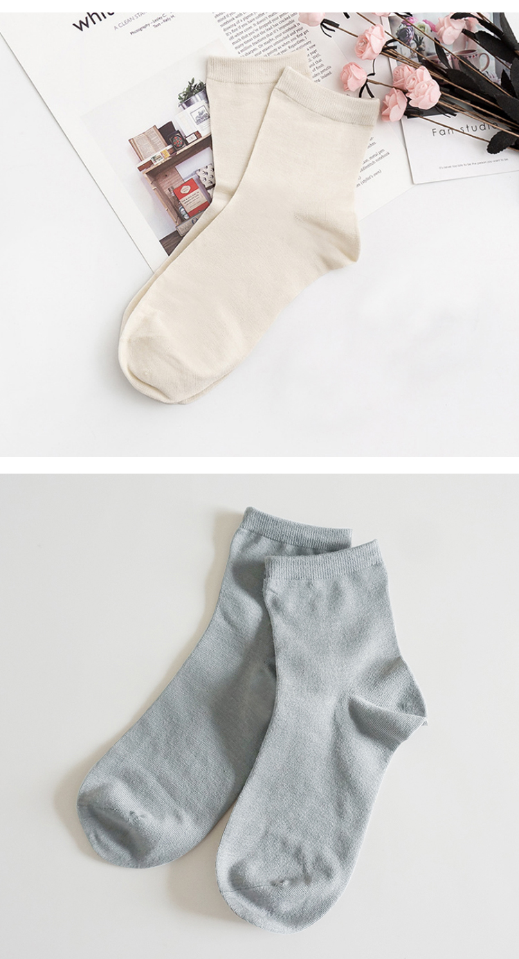 桑蚕丝袜子女真丝日单薄款中筒袜四季吸湿排汗防臭短袜慕凡妮乳白色