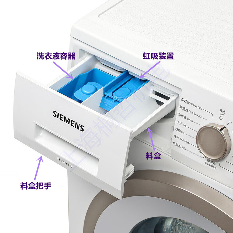 适用西门子滚筒洗衣机洗衣液容器料盒抽屉把手虹吸装置配件料盒款式4