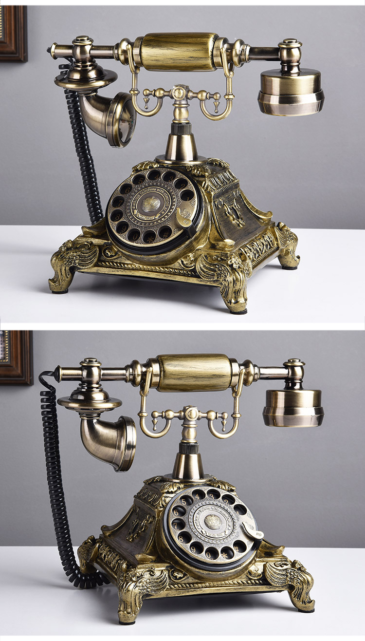 小米mi生态米家同款欧式复古电话机家用仿古电话机座机古典复古固定