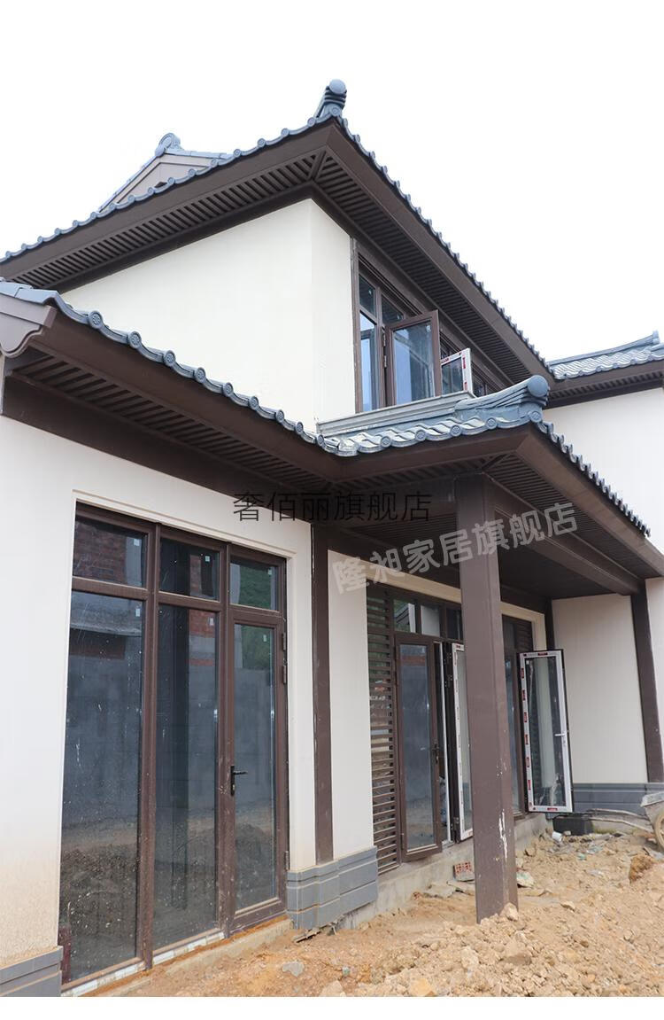 天沟雨水槽方形雨水管铝合金排水槽别墅成品天沟檐沟屋檐雨水槽 铝