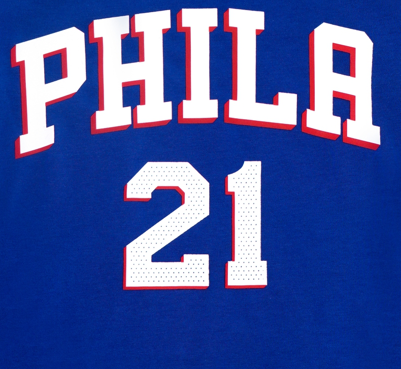 nbanike耐克kids费城76人队icon恩比德大童短袖t恤蓝色xl1820