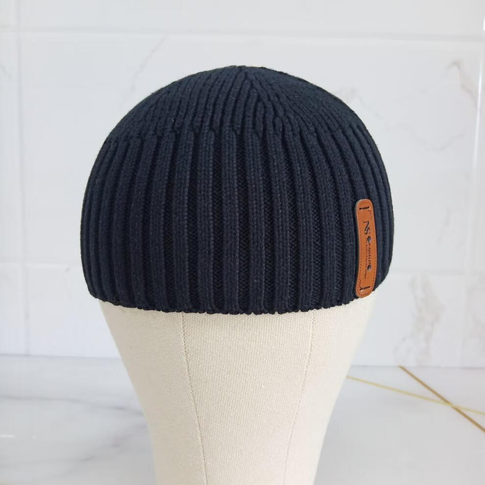 沐铭尔莱瓜皮帽男冬季薄款针织瓜皮帽男线地主帽子光头百搭流氓潮牌春