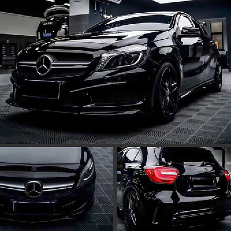 定制适用汽车超亮水晶黑改色膜全车身钢琴黑贴膜武士黑修复亮光漆面