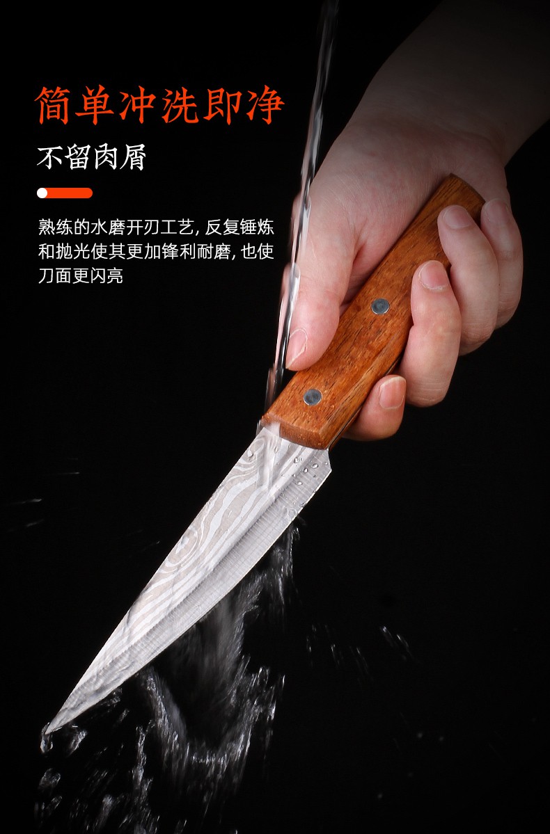 杀猪专用刀屠宰场专用肉联厂杀猪放血分割剔肉刀超快尖刀 黄色【图片