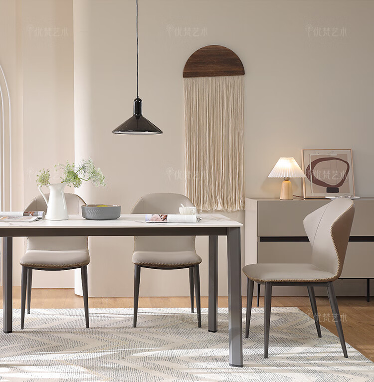 【门店】优梵艺术 香榭丽舍/beni餐桌 意式岩板餐桌2021新款轻奢