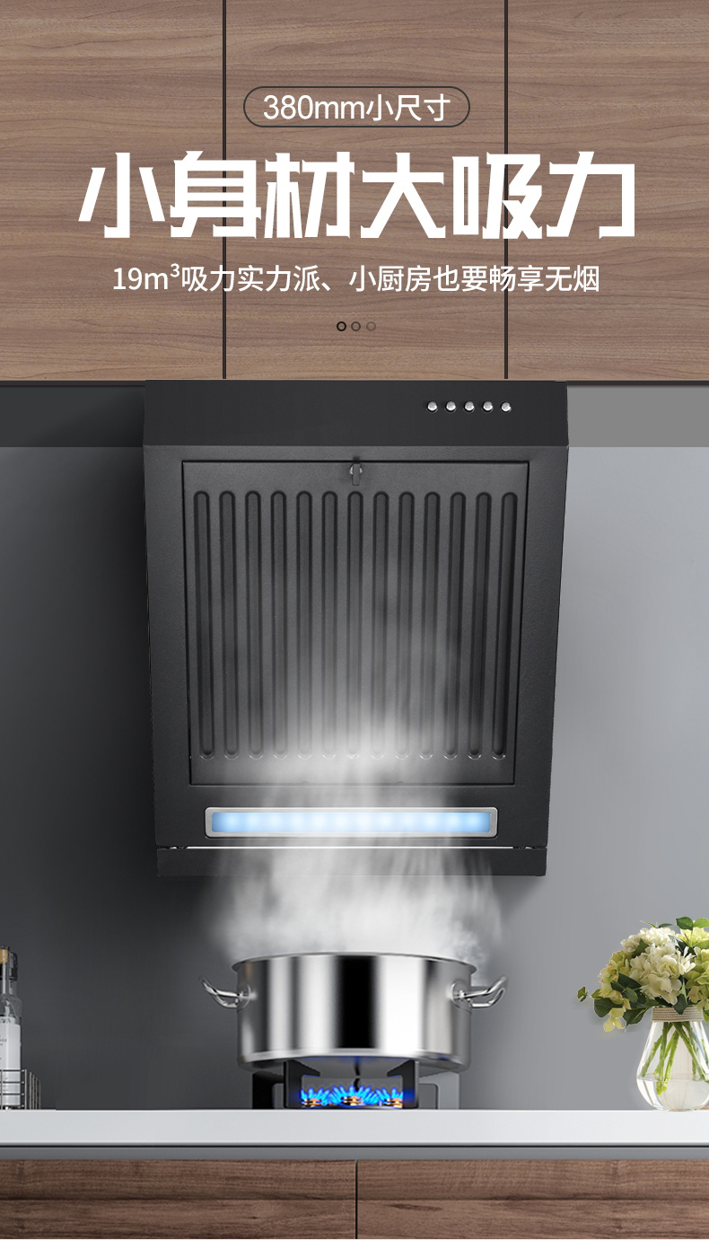 迷你小小吸油烟机小型简易侧吸式小户型公寓出租房小尺寸抽油烟机ch