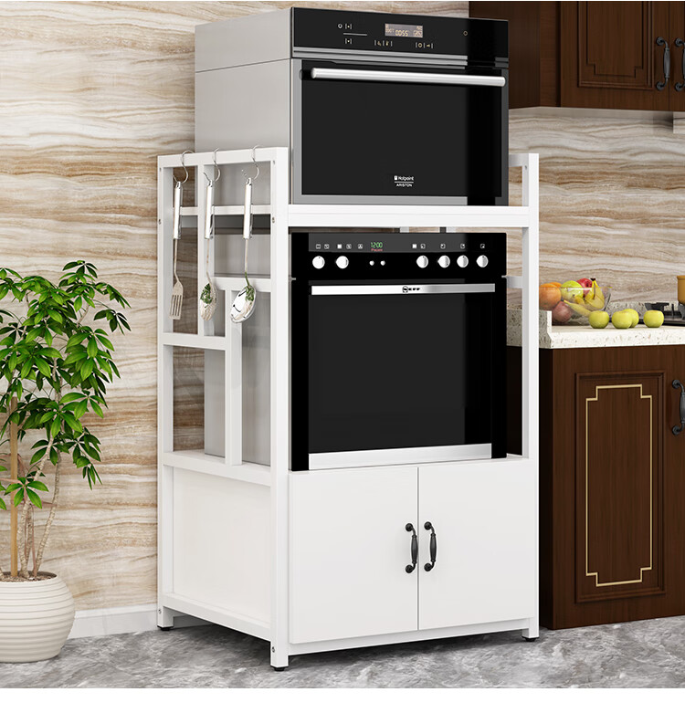 厨房嵌入式洗碗机烤箱消毒柜蒸烤箱微波炉一体置物架电器收纳柜子 q