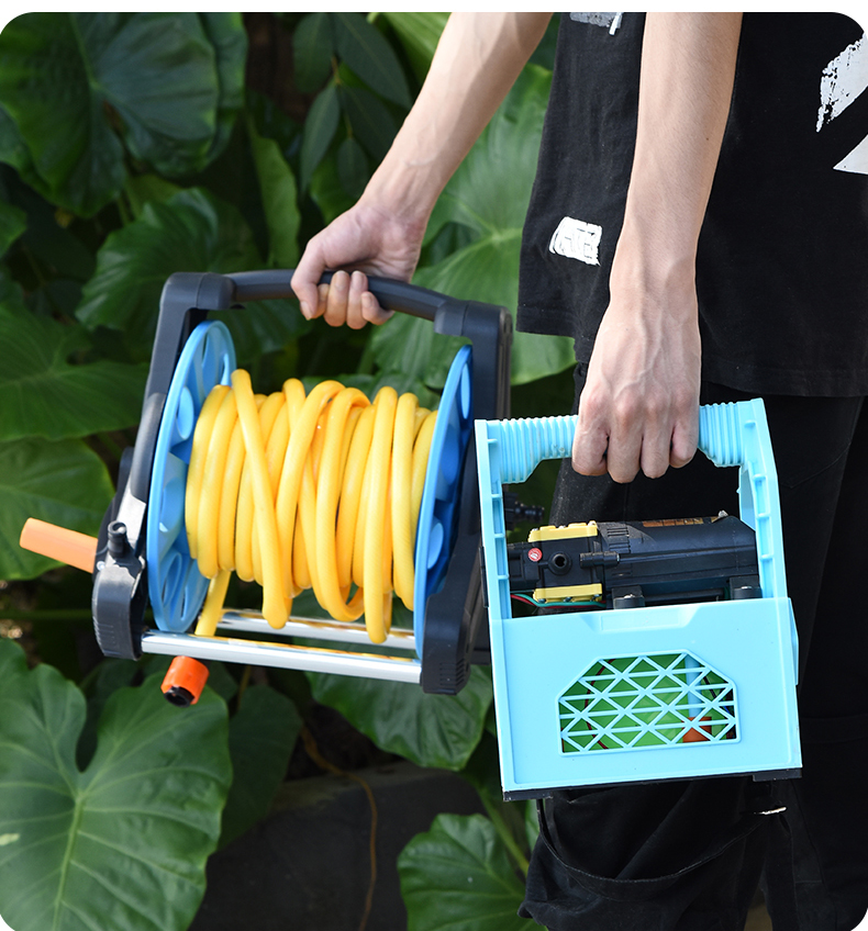 浇水机菜地浇水家用浇地灌溉 16ah锂电双核水泵 20米管 3款喷头【图片