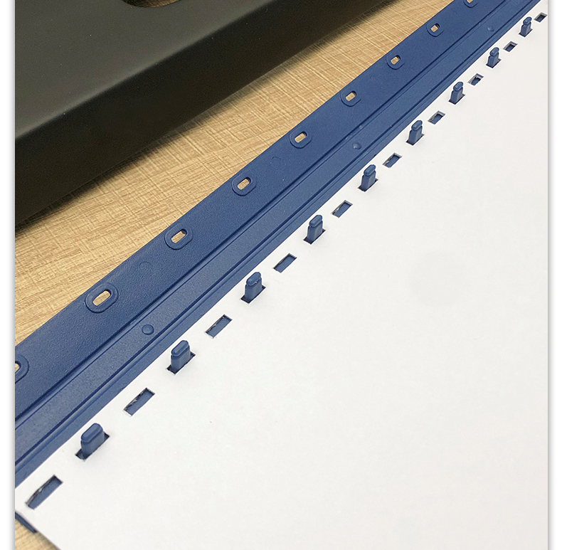 耐折装订夹条a4塑料皮活页十孔装订机21孔压边条打孔机文件装订厚度