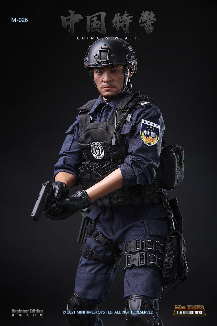 新款中国军人模型现货minitimestoys中国swat特种部队16兵人模型关节