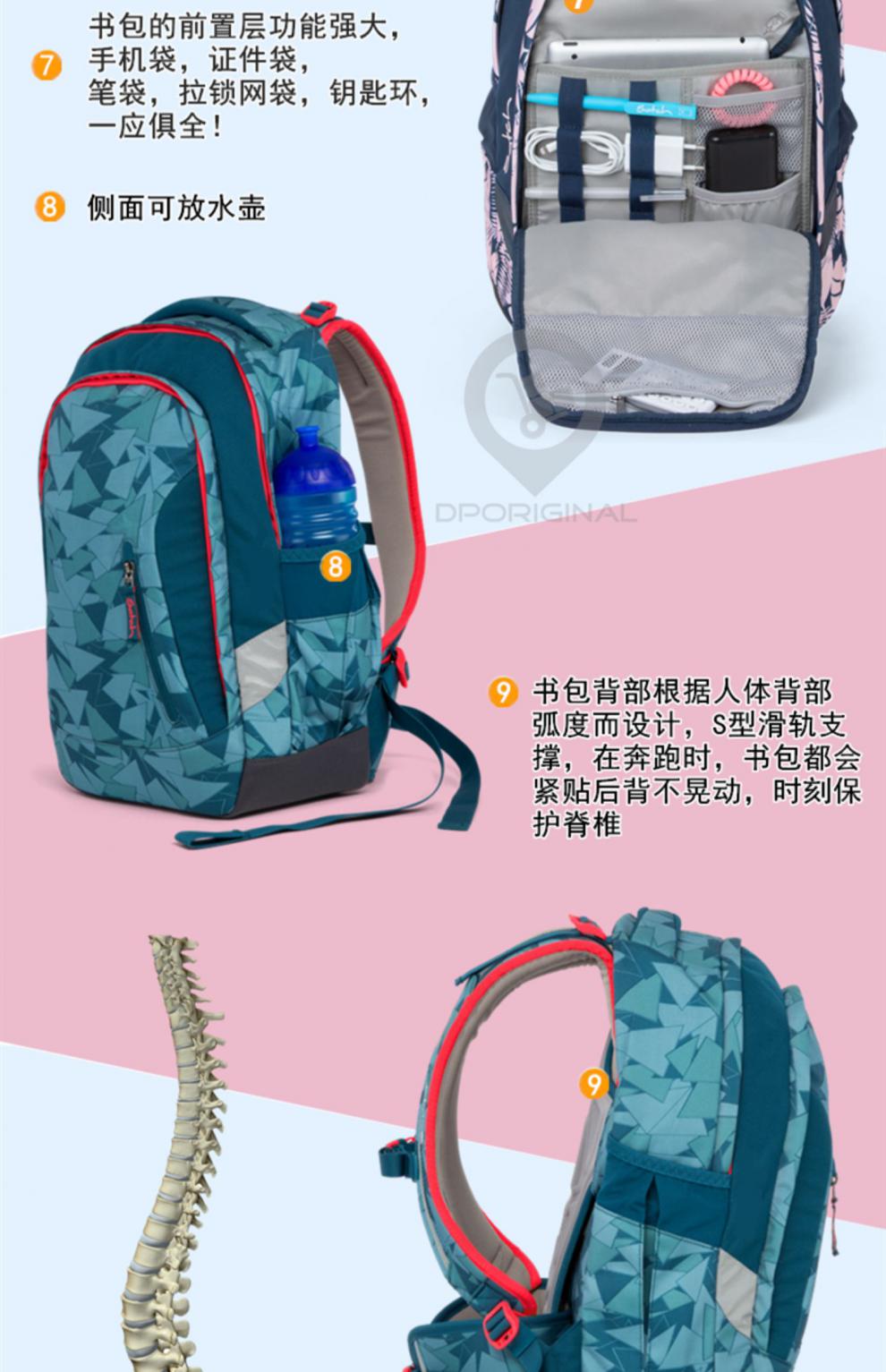 ergobag德国gotyasatch易可宝减负书包小学生双肩背包减压 宇宙星空