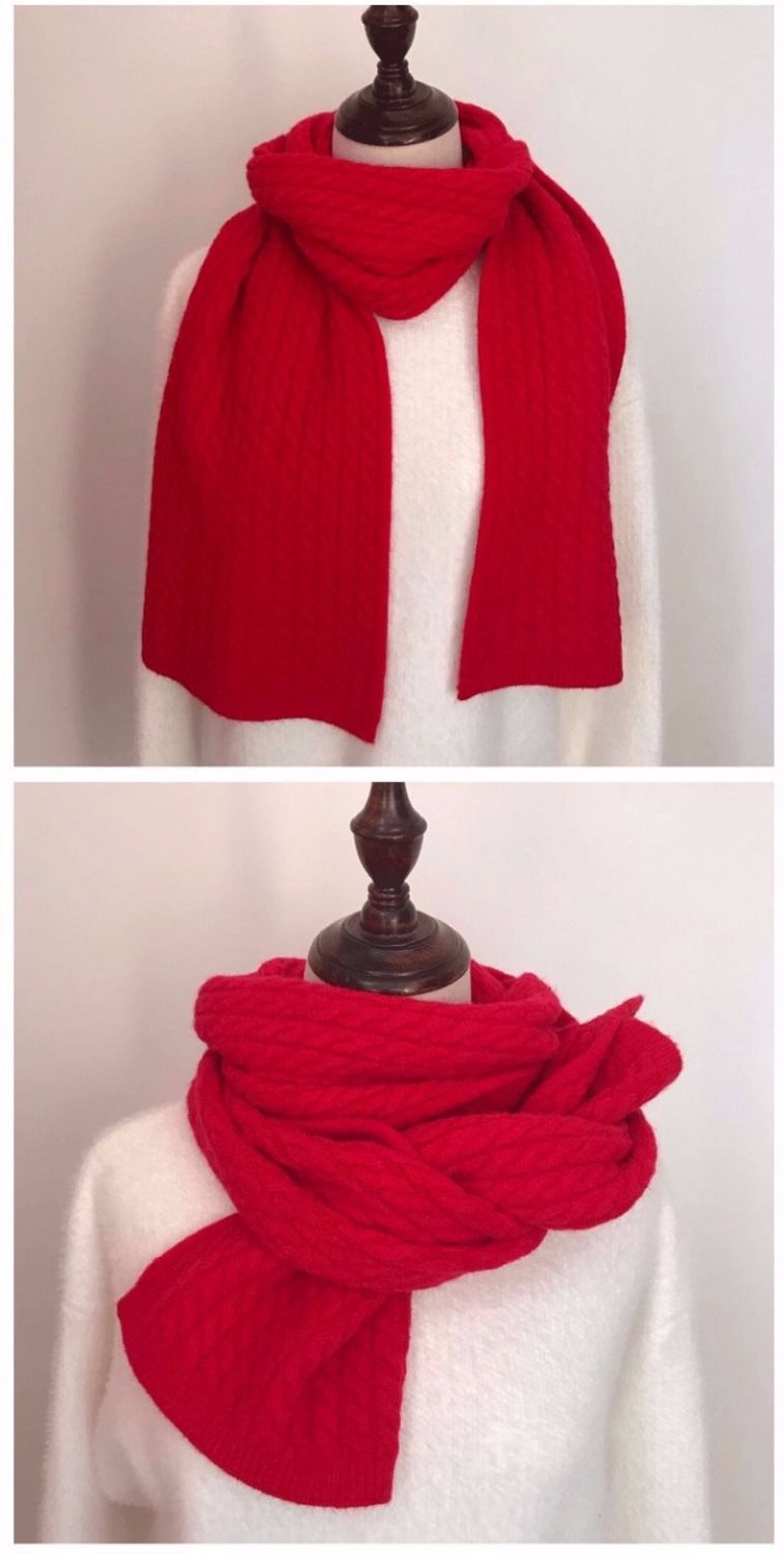 高品质冬季针织毛线围巾女2021冬季新款围巾女秋冬季韩版百搭少女针织