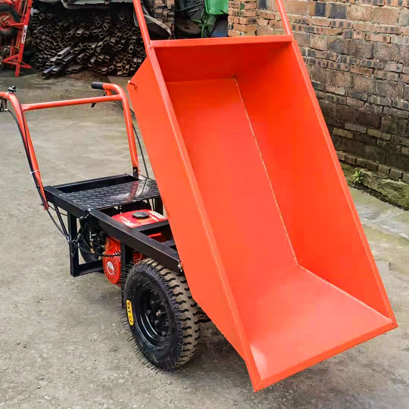 翻斗车双轮鸡公车独轮翻斗车手推车工地农用翻斗车油动搬运车爬坡独轮