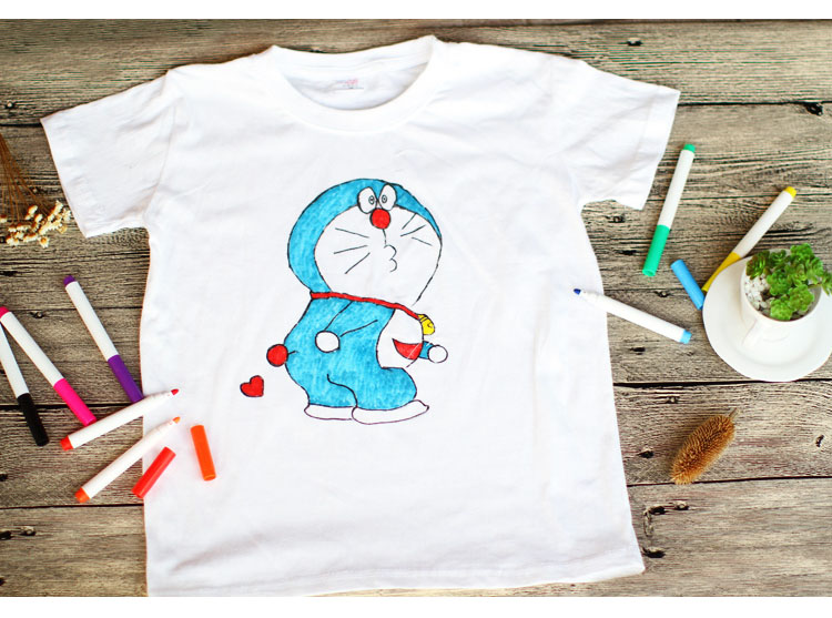 短袖t恤幼儿园班服绘画涂鸦亲子装文化衫 t恤带图案【京剧款】【图片