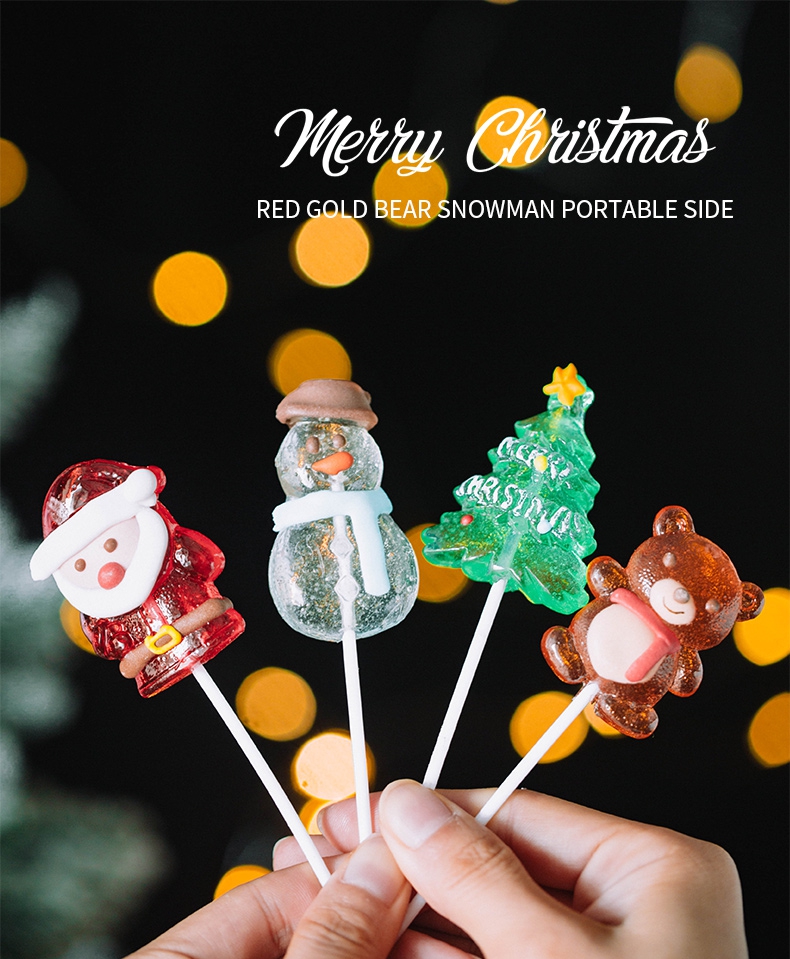 圣诞节棒棒糖限定零食糖平安夜礼盒装高颜值礼物棉花糖圣诞棒棒糖礼袋