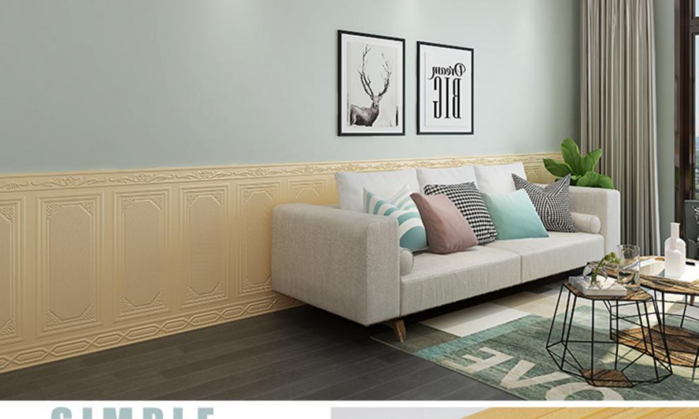 立体软包墙贴3d立体墙贴自粘墙裙护墙围墙板防水防撞贴纸软包装饰泡沫