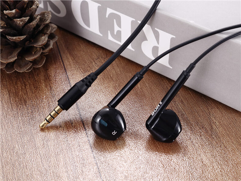 索尼(sony)ex265ap半入耳式耳机重低音手机线控通话带麦运动高品质