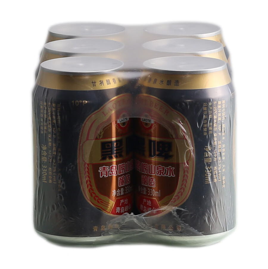 崂山黑啤 330ml*24罐/箱 青岛特产崂特啤酒崂特黑啤 崂山泉水沙子口