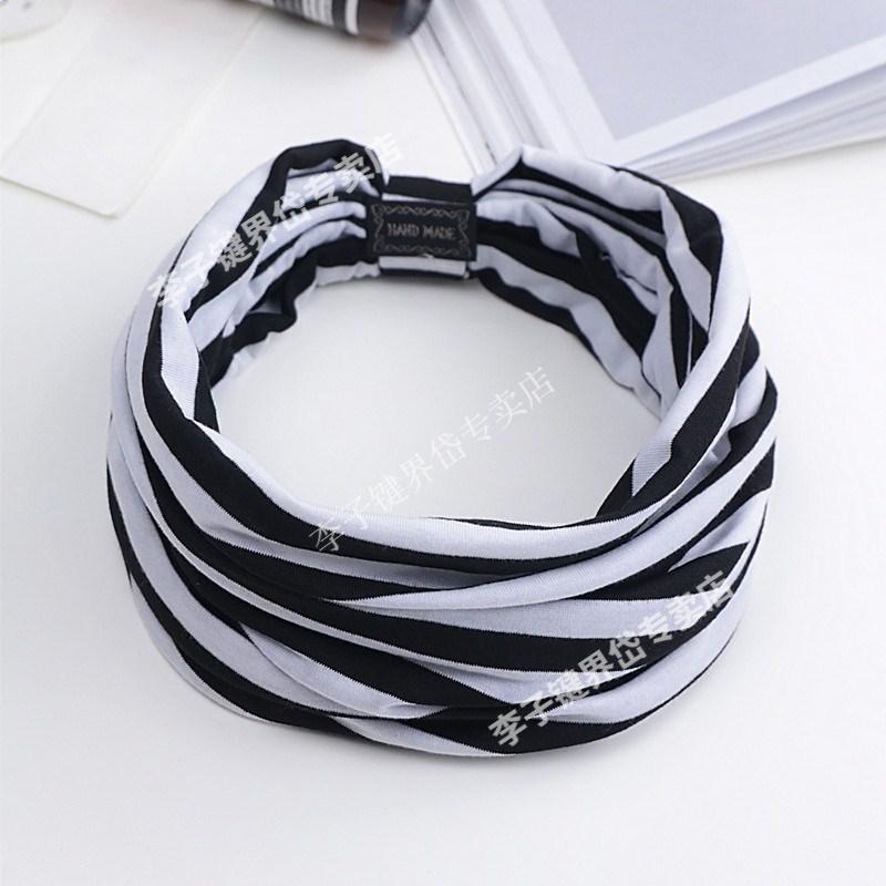 护额保暖防风护额头带运动发带女防风保暖骑行头巾防寒jc857彩色条纹