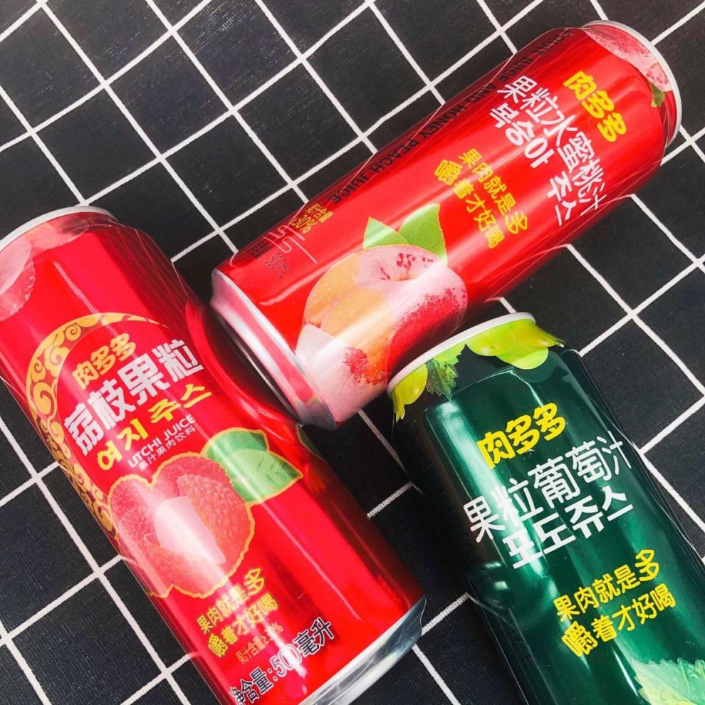 蓝希肉多多果粒荔枝葡萄蜜桃果汁肪0蛋白饮料饮品500ml 荔枝汁*15罐