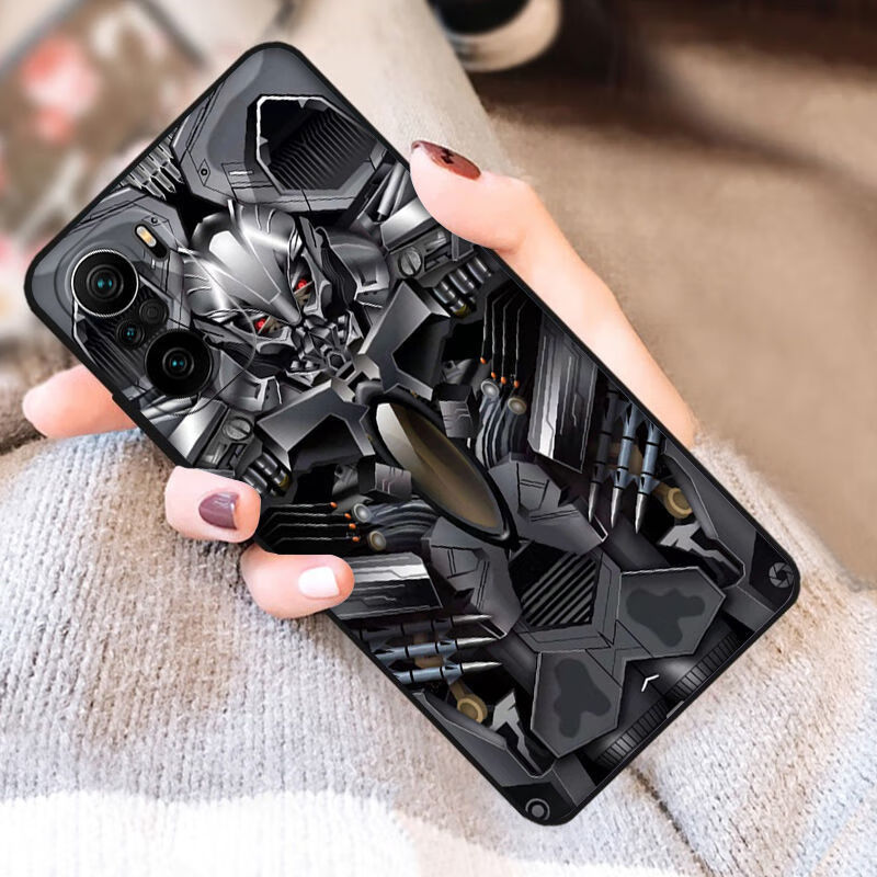 hkxa小米redmi k40手机壳红米k40pro卡通炫酷机甲磨砂保护套机械潮款