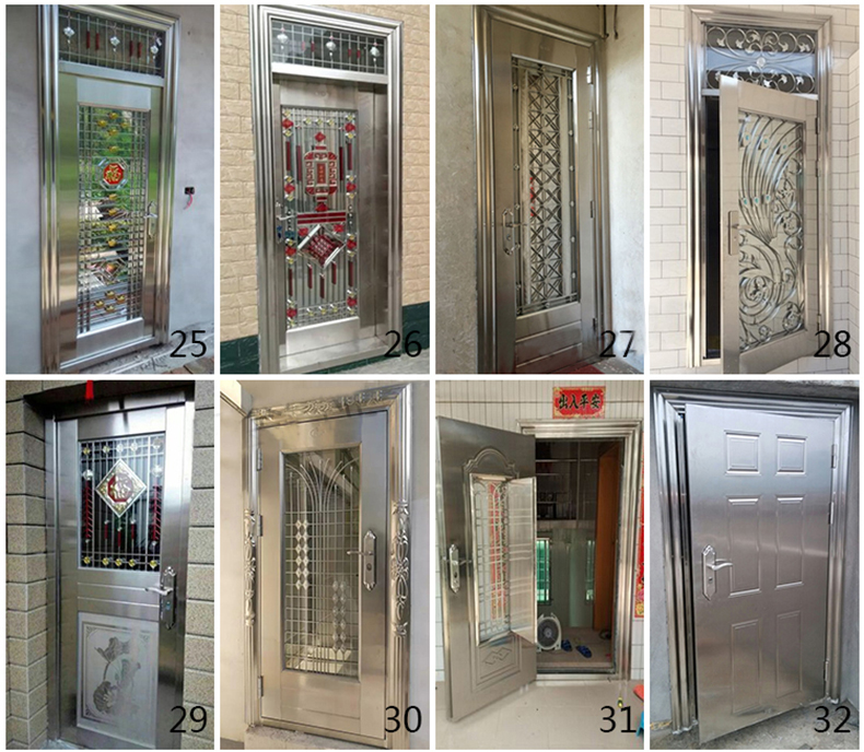 小米mi生态米家304不锈钢门防盗门家用双开门进户大门玻璃阳台门农村