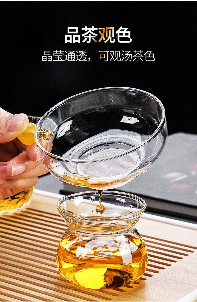 唐丰玻璃茶具组合小套家用办公室客厅红茶泡茶器耐热功夫茶具茶杯公道