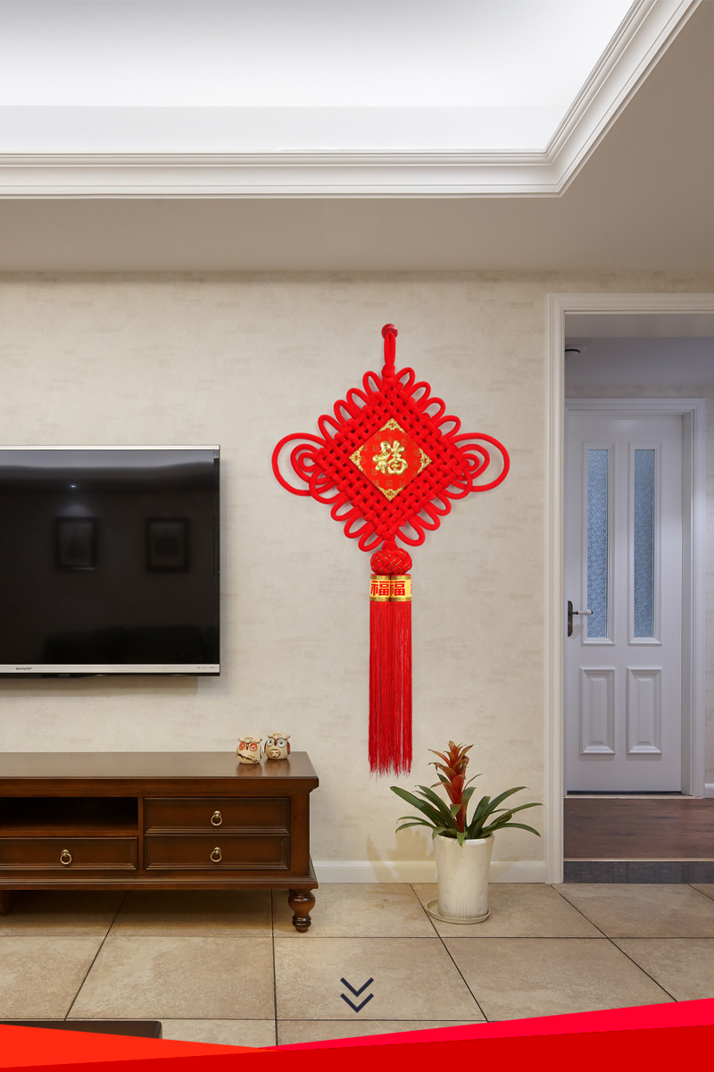 挂饰中国结挂件四季装饰福字小号玄关客厅大号手工编织背景墙30线18盘