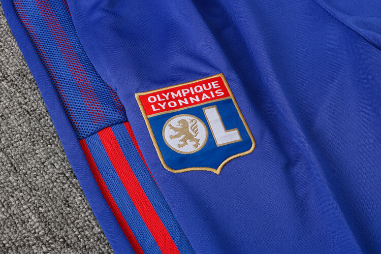 臻畅芬21-22法国里昂球衣足球训练服长袖成人男套装秋冬出场服 白色 s